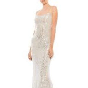 Mac Duggal Ieena Sequined Lace Up Back Gown